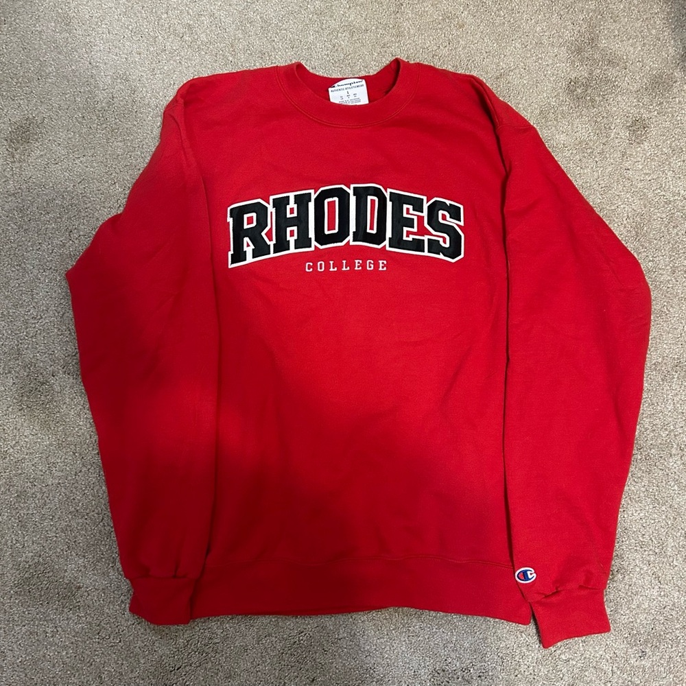 Champion Red Crewneck Sweater Rhodes College